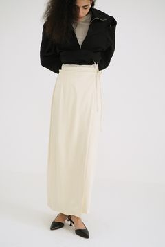 ラップスカート -  2WAY ADJUST WRAP SKIRT - IVORY