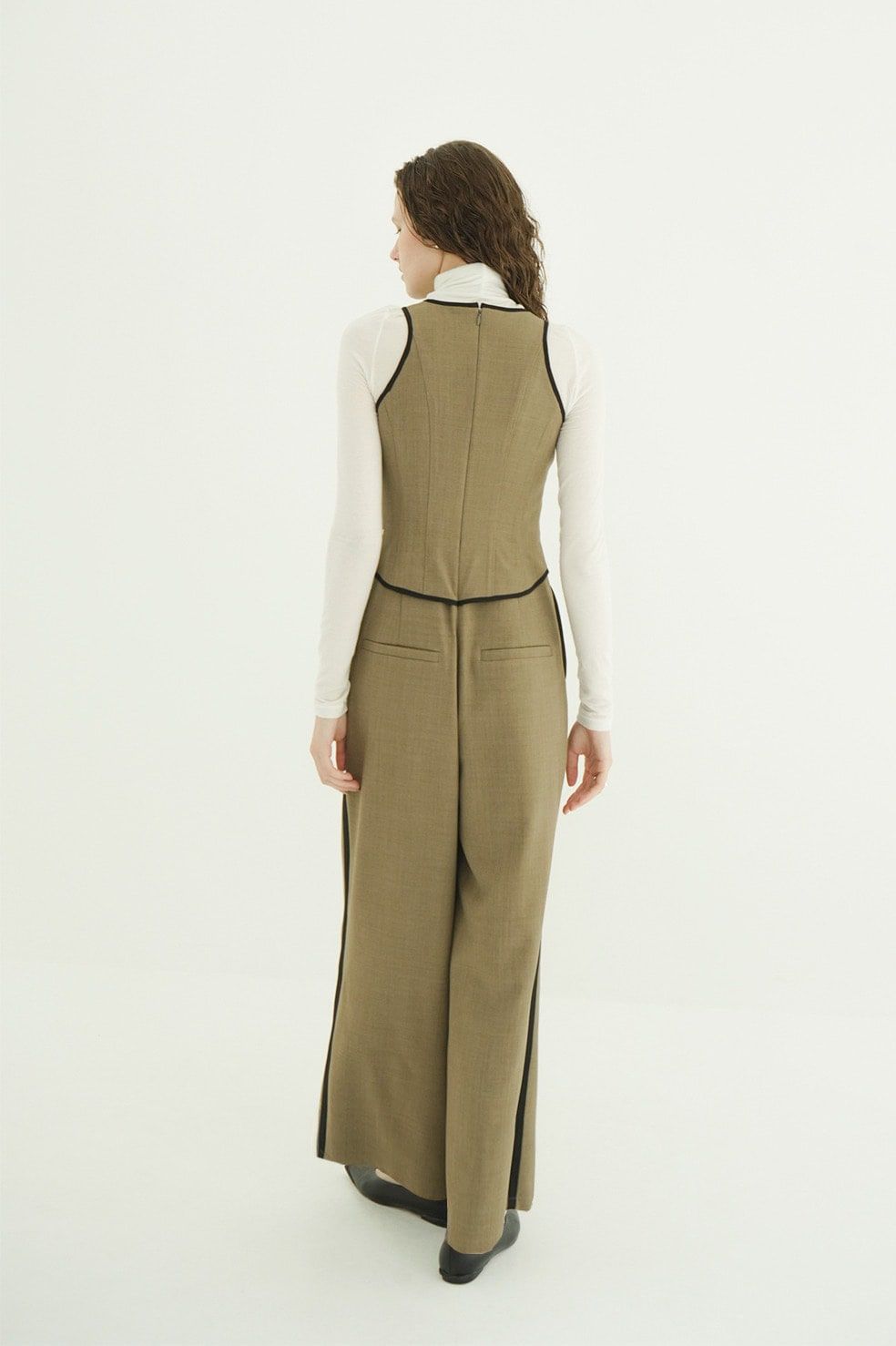ビスチェレイヤードオールインワン -  BUSTIER LAYERED ALL IN ONE （BROWN）