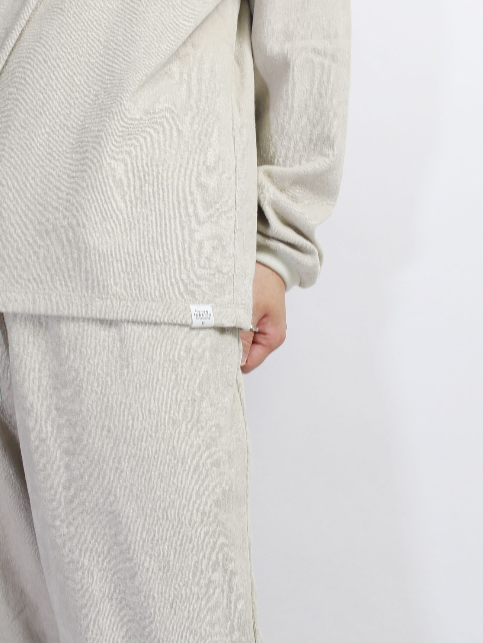 ロングスリーブ Tシャツ 1ミリパイル - BEIGE