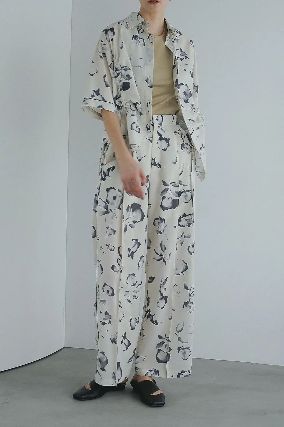 MANOF - フラワーシャツ - BLURRED FLOWER SHIRTS - WHITE