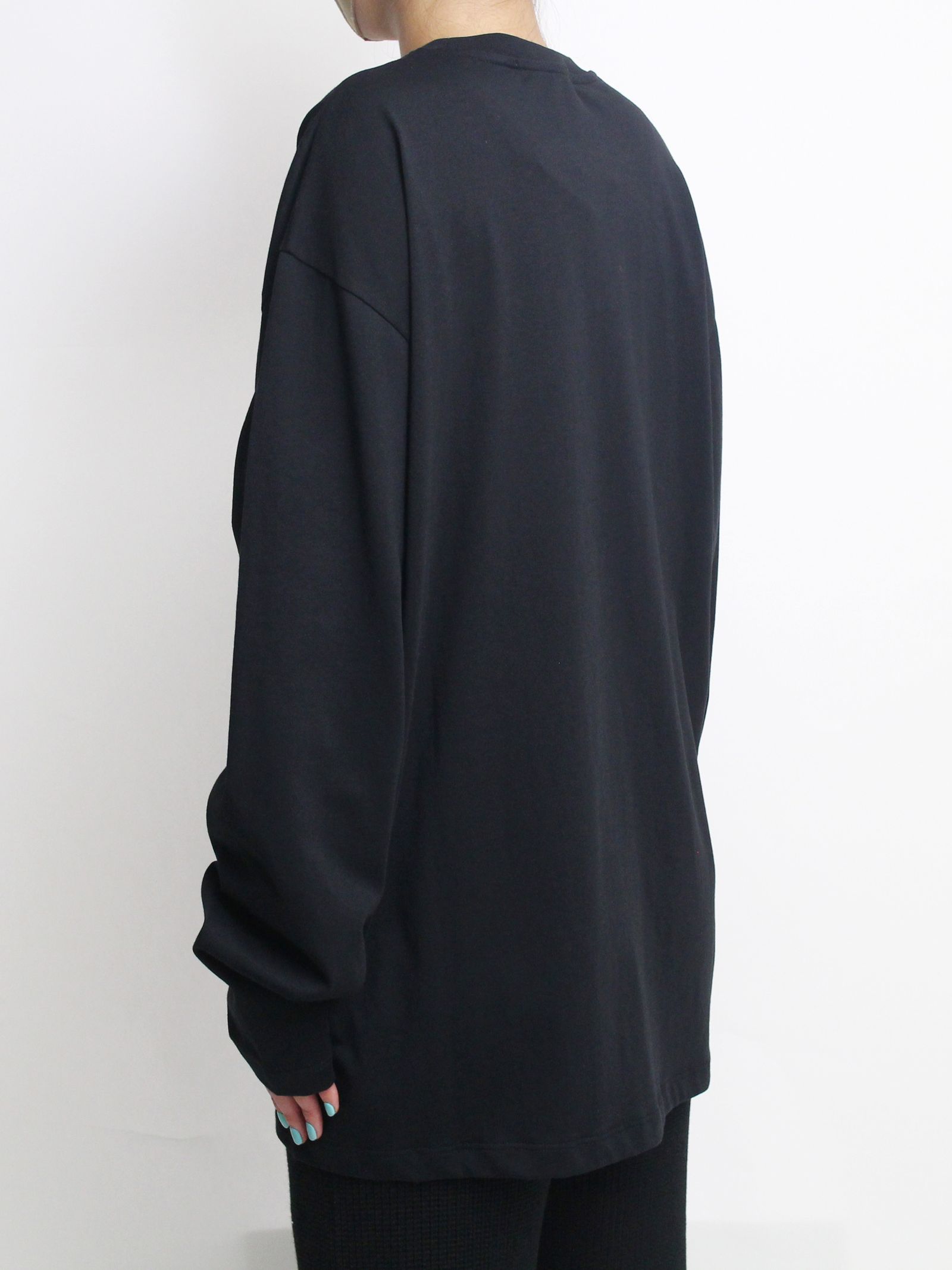 ロゴプリントカットソー - PAINT BRUSHED LOGO T-SHIRTS - BLACK