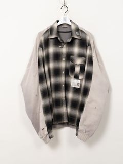 コンバインド スウェットシャツ - COMBINED SH×SWT (BLACK×WHITE)