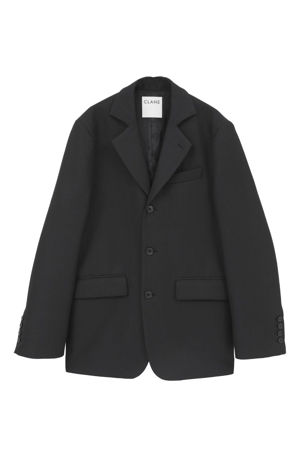 ヘリンボーン柄 テーラードジャケット - HERRINGBONE TAILORED JACKET (BLACK)