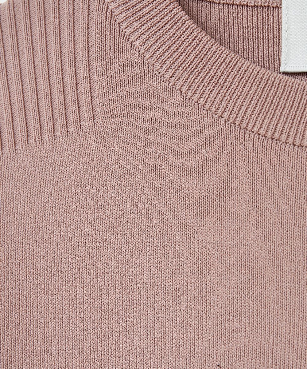 ベーシック コンパクト ニット トップス - BASIC COMPACT KNIT TOPS PINK
