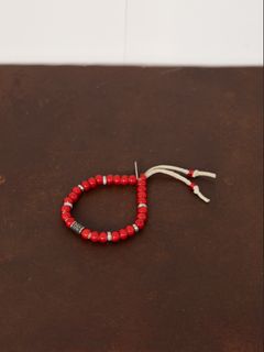 ”KMY ”BEADED BRACELET- ビーズブレスレット - RED