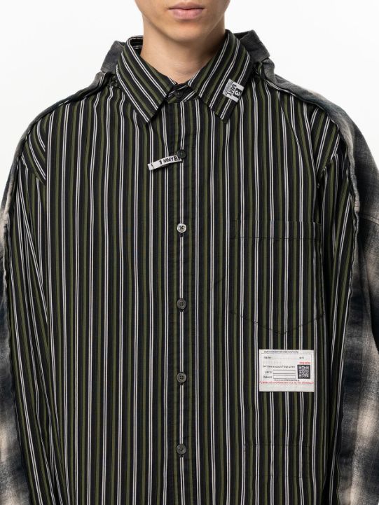 フロント バック ドッキング シャツ - Front Back Docking Long Sleeve Shirt (BLACK)