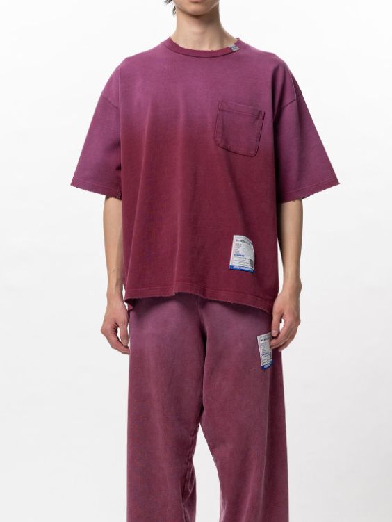 ディストレスト Tシャツ - Sun Faded Like Distressed Pocket T-shirt (RED)