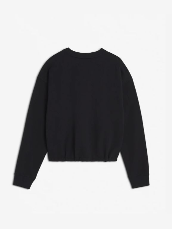 【レディース】 ベイビー フォックス パッチ ドローストリング コンフォート スウェットシャツ - BLACK