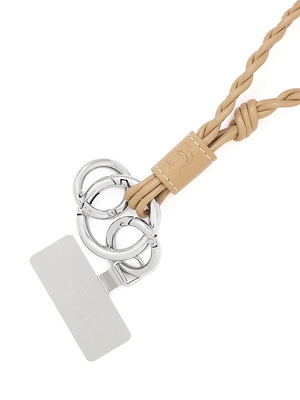 レザーコードショートマルチストラップ (BEIGE)