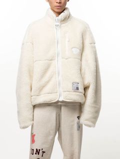 【26AW】 ワイドバッグボアブルゾン - Wide Back Boa Jacket - WHITE