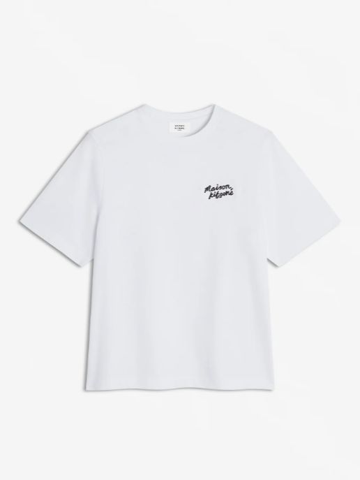 【レディース】 ハンドライティング コンフォート Tシャツ ホワイト  半袖 シンプル おしゃれ カジュアル