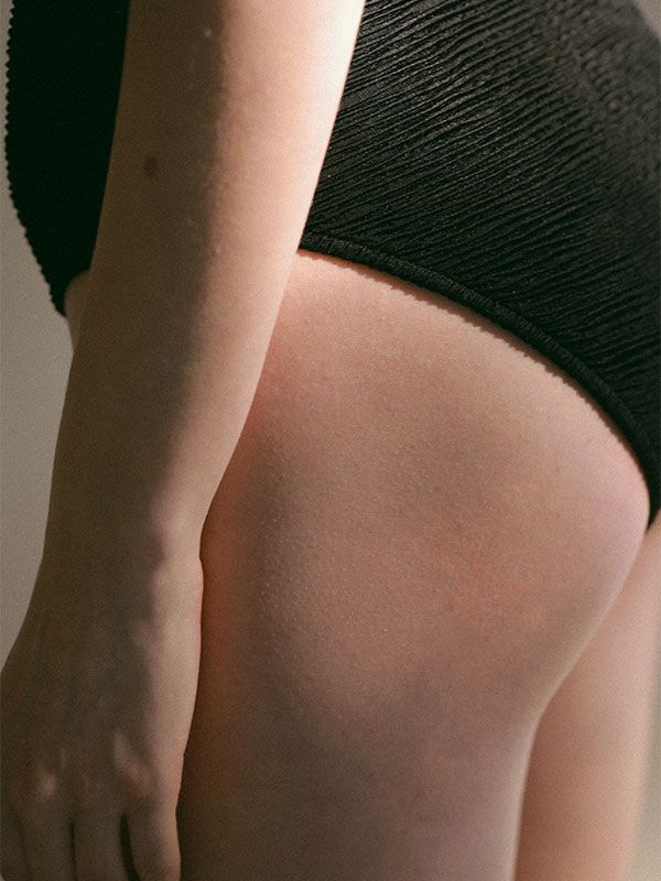 ナローストラップジャガードスウィムウェア (BLACK)