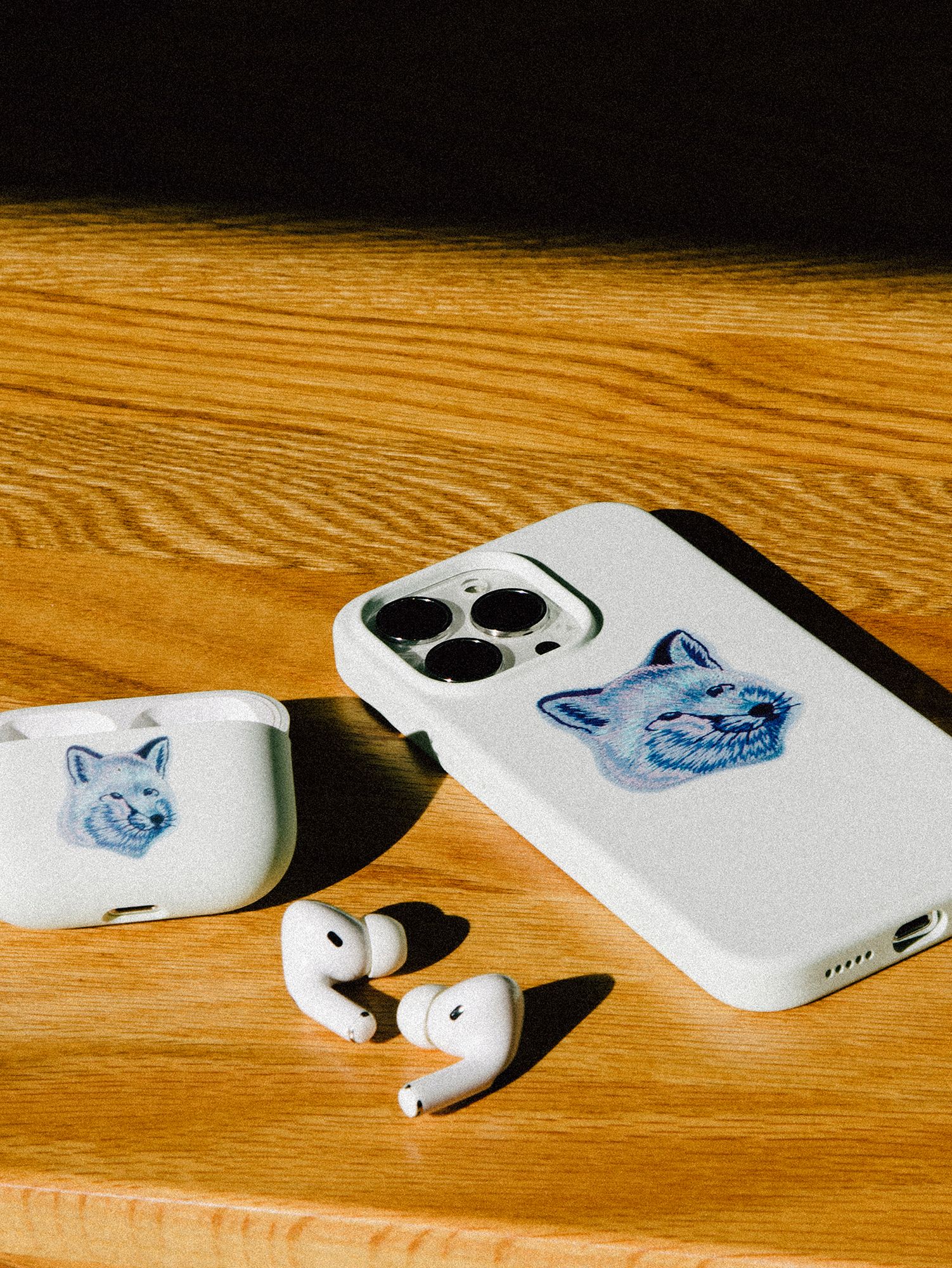 COOL TONE FOX HEAD CASE FOR AIRPODS PRO Case - Blue