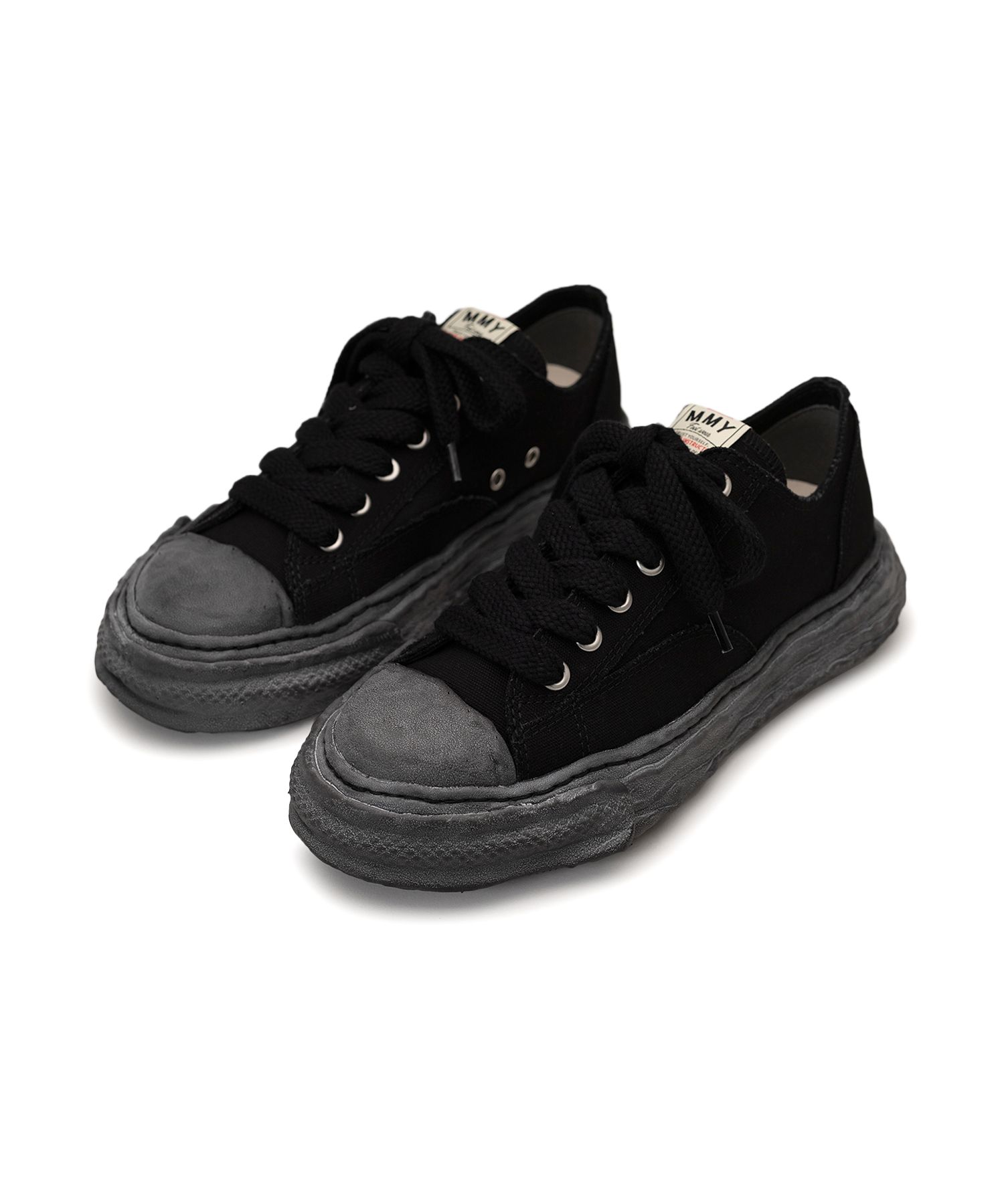 Maison MIHARA YASUHIRO - 【ピーターソン 23】 キャンバス ビンテージソール スニーカー ブラック - OG SOLE  PTS23 CANVAS LOW-TOP A13FW713 - BLACK × BLACK | ADDICT WEB SHOP