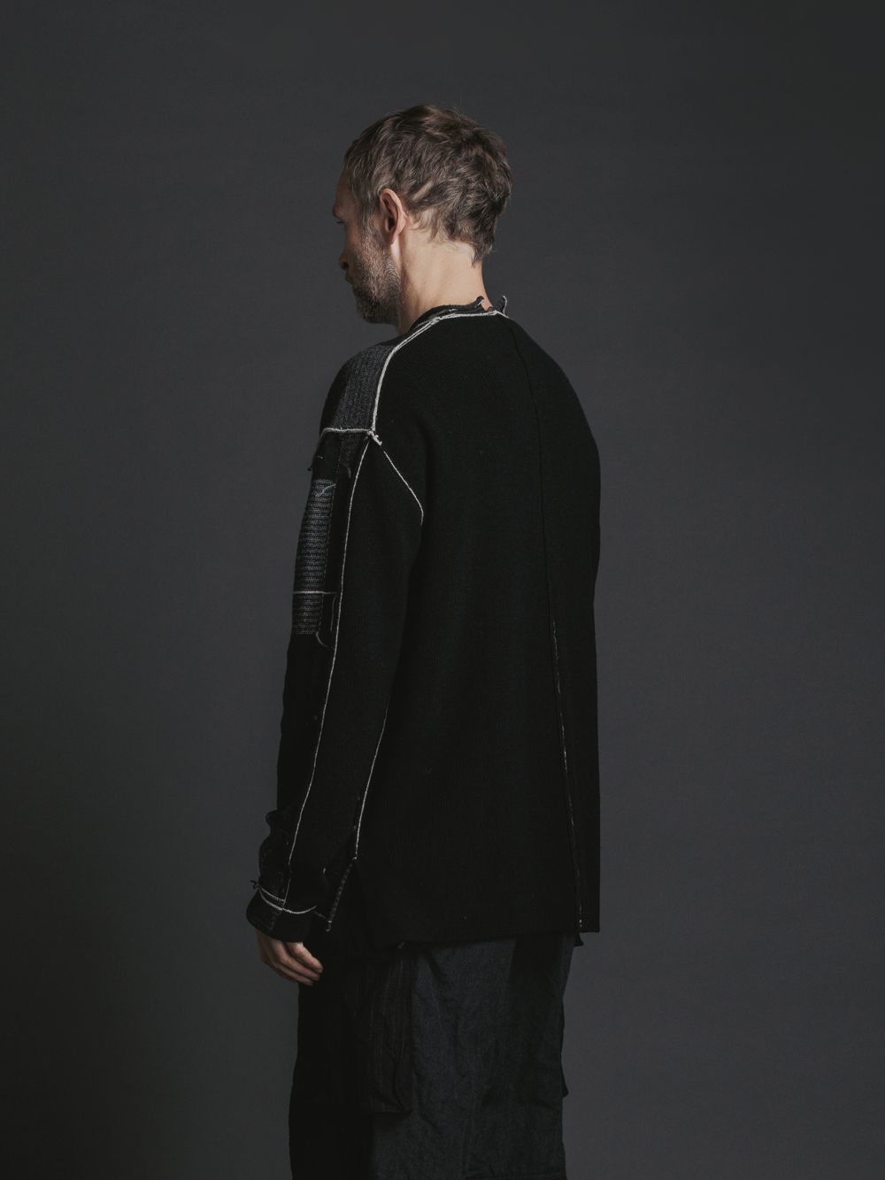 チェック P/O ニット - combination check knit