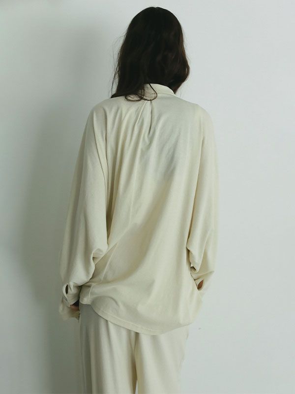 フロントファスナーカットシャツ -  CREAM