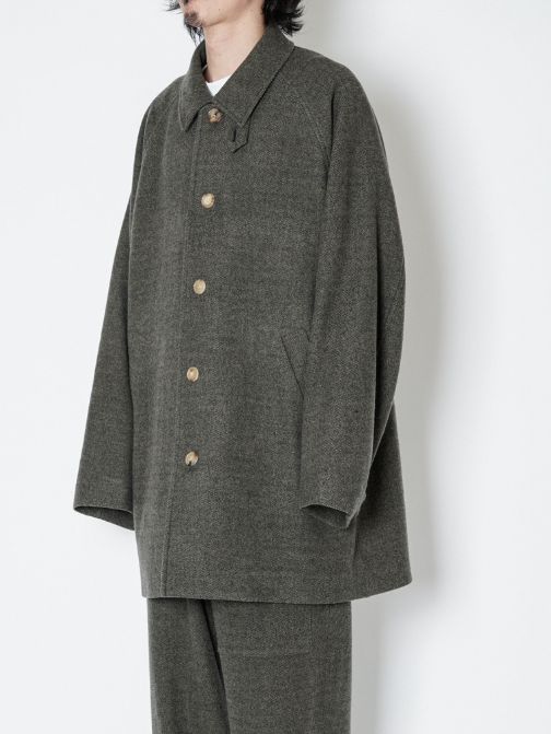 ラムウールカーコート - LAMB WOOL CAR COAT (GREY)