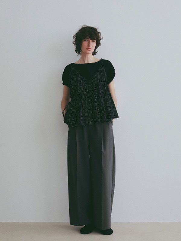 パイルデザインプルオーバー(BLACK)