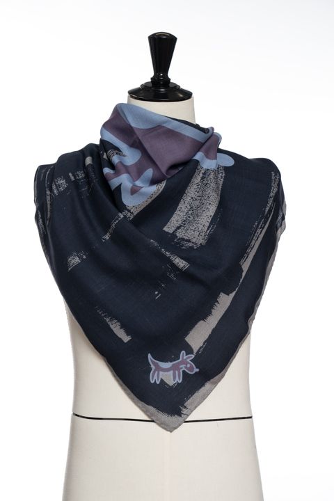 バンダナスカーフ 90×90cm （NAVY)