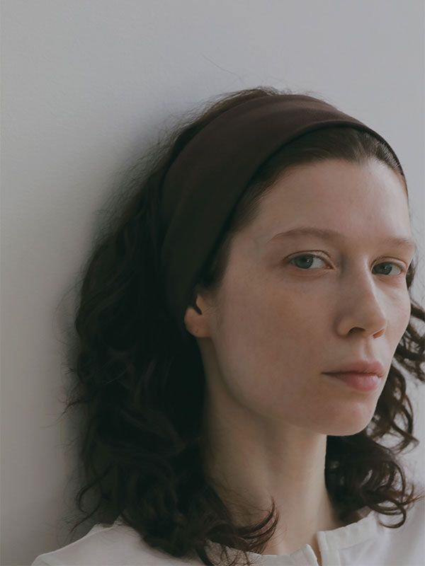 スウェードライクヘアバンド （BROWN)