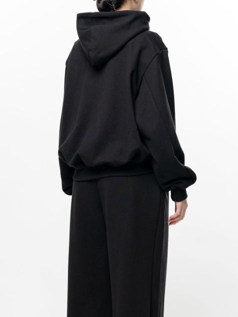 【レディース】 クロップドジップパーカー - ZIP PARKA (BLACK)