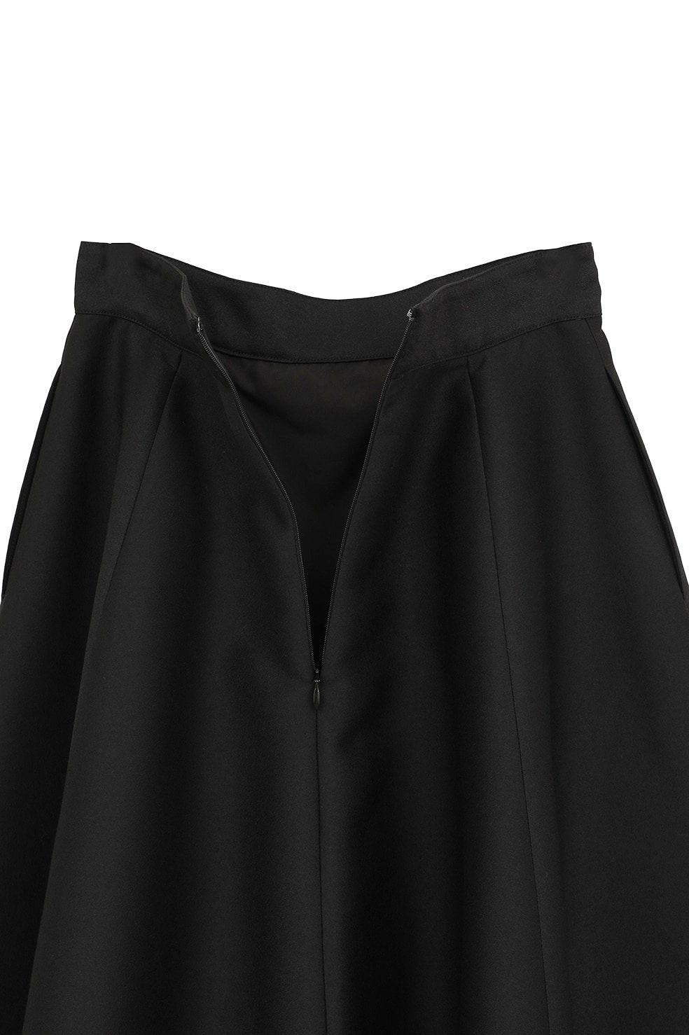 ボリュームフレアスカート -  VOLUME FLARE SKIRT (BLACK)