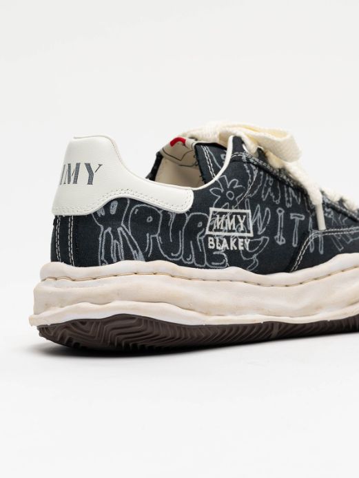 【BLAKEY / ブレイキー】オリジナルソールスニーカー  | OG Sole Graffiti Printed Canvas Low_top Sneaker (BLACK)