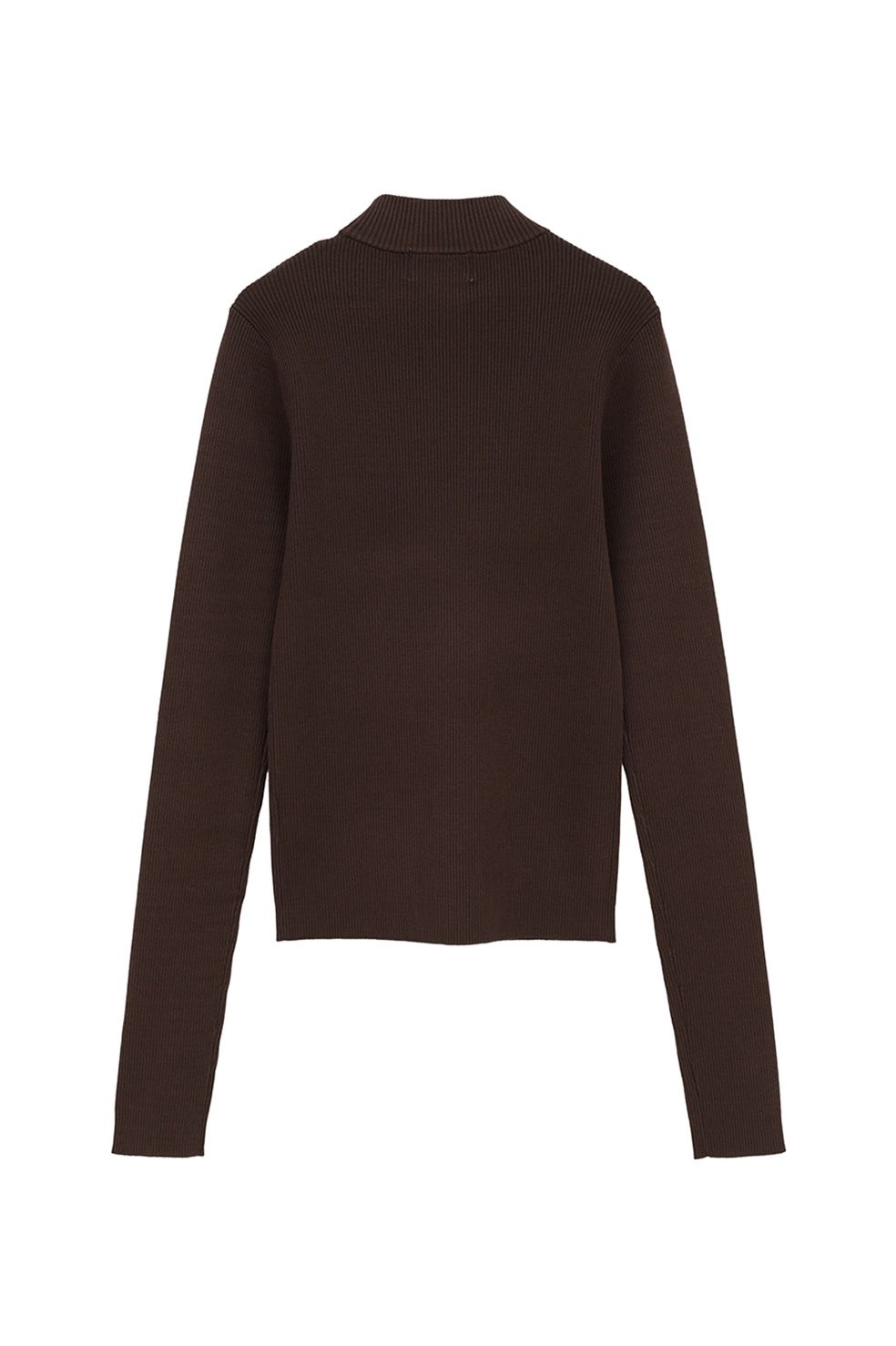 【26AW】 ハイネックリブニットトップス -  H/N RIB KNIT TOPS （BROWN）