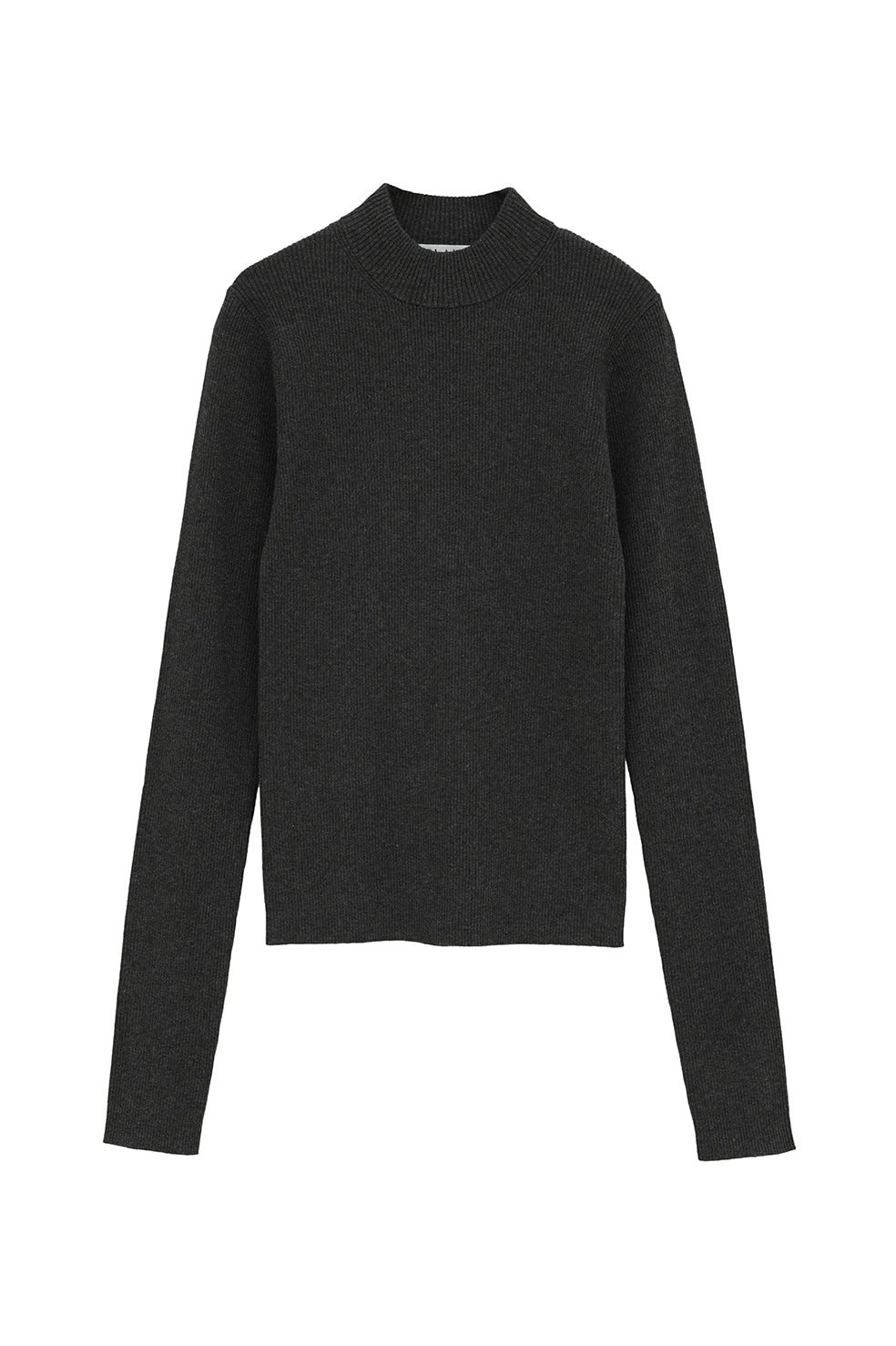【26AW】 ハイネックリブニットトップス -  H/N RIB KNIT TOPS （CHARCOAL GRAY）