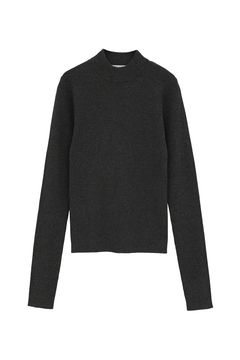 【26AW】 ハイネックリブニットトップス -  H/N RIB KNIT TOPS （CHARCOAL GRAY）