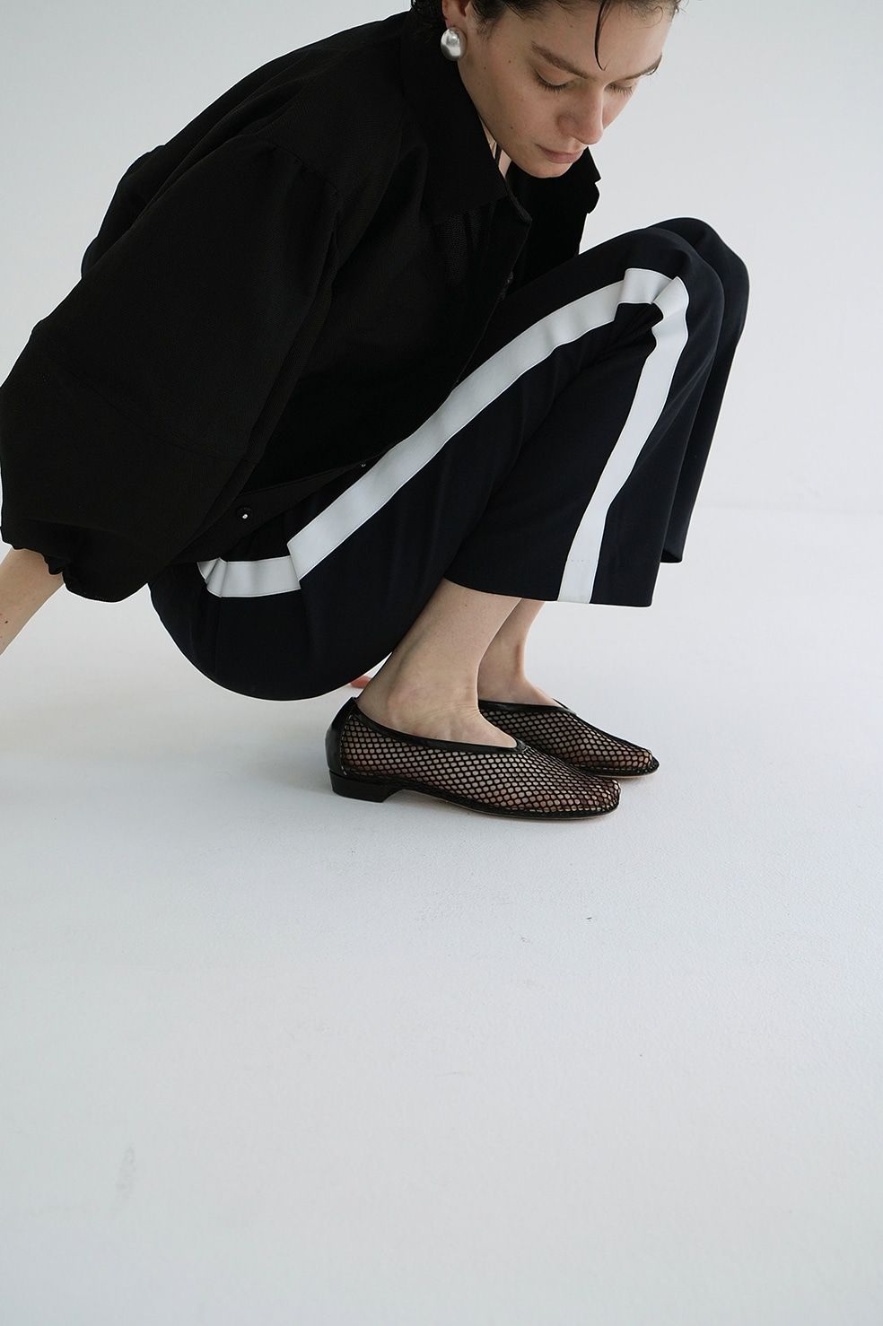 CLANE - ハイウエストパンツ - HIGH WAIST SIDE LINE PANTS