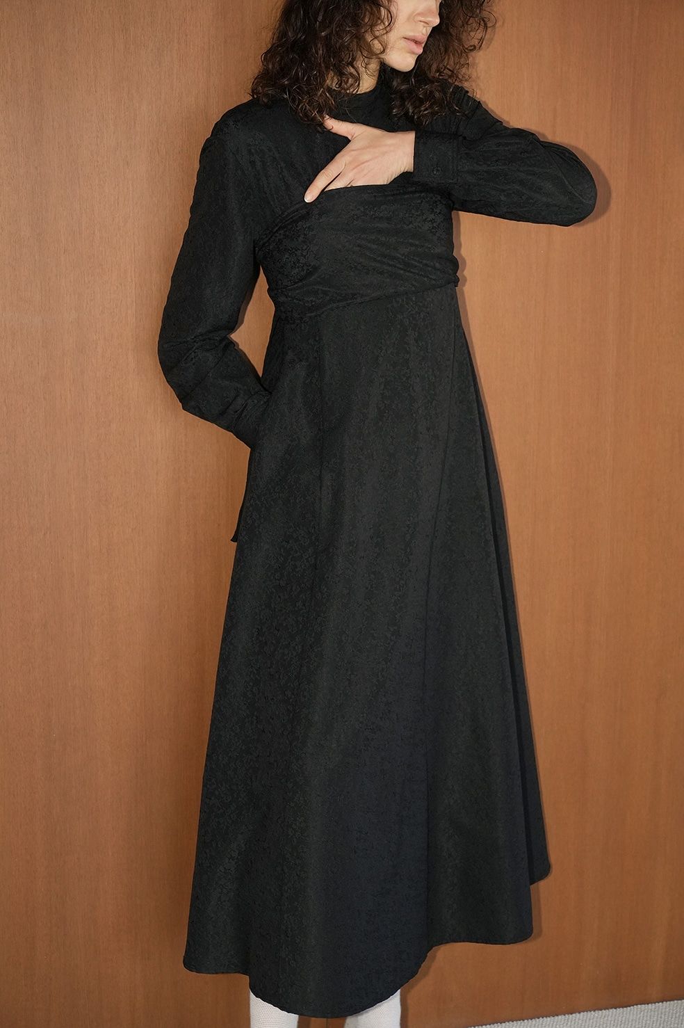 CLANE - ジャガードワンピース - 2WAY JAQUARD ONEPIECE - BLACK