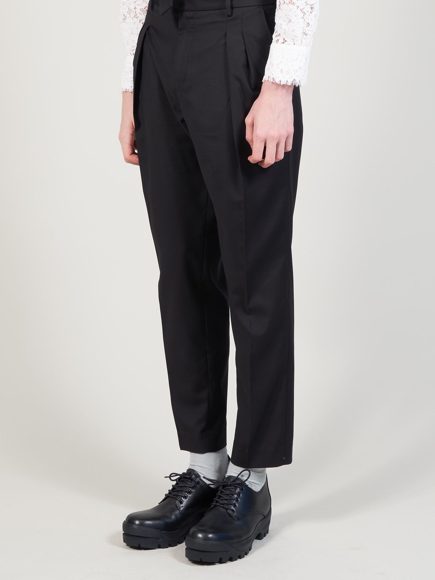 GalaabenD - T/Rギャバストレッチ 2タックパンツ - 2 Tuck Pants