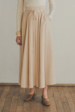 2WAY SUSPENDER MAXI SKIRT - IVORY