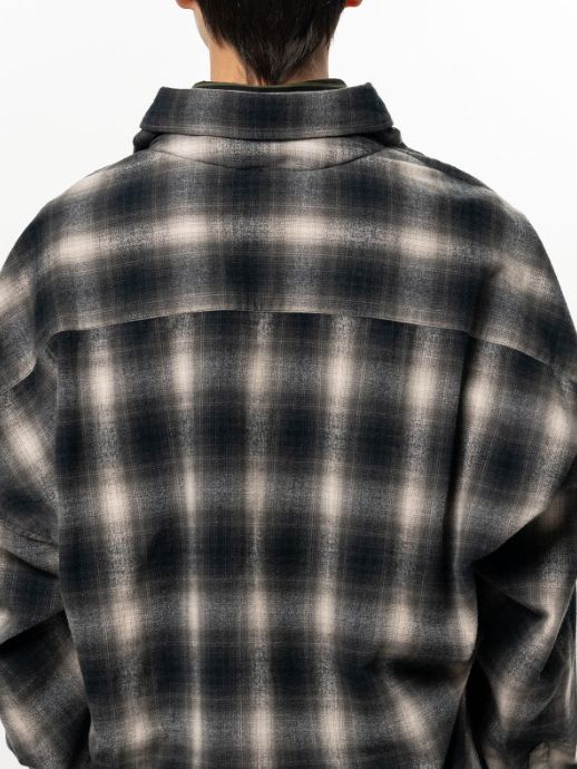 フロント バック ドッキング シャツ - Front Back Docking Long Sleeve Shirt (BLACK)