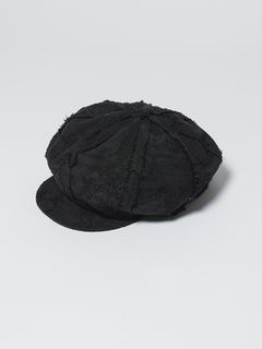 刺繍ストライプキャスケット (A-BLACK)