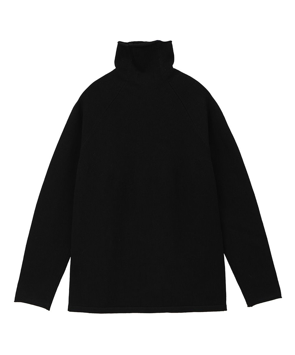 ベーシック ハイネック ニット - ROLL H/N KNIT TOPS - BLACK