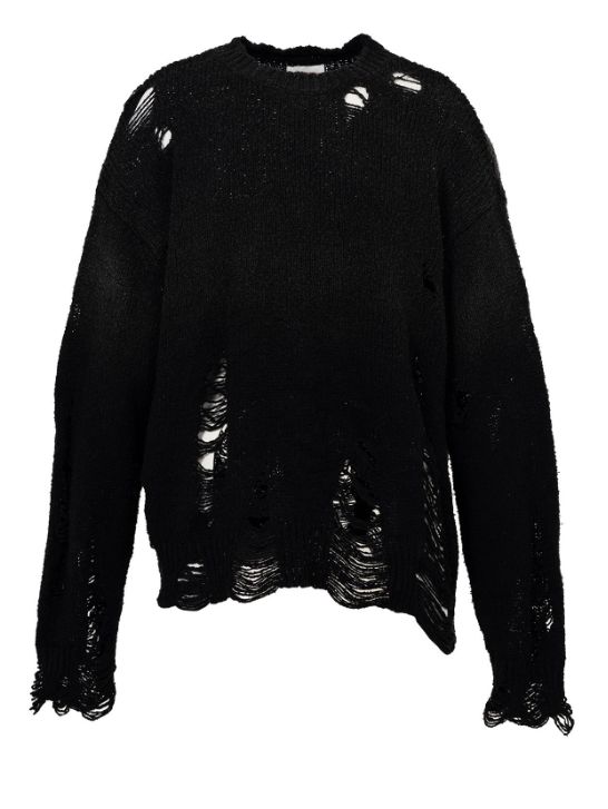サンフェードライクニットセーター - Sun Faded Like Knit Sweater (BLACK)