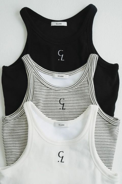 【3色展開】 LOGO SLIM TANK TOPS - ロゴタンクトップ