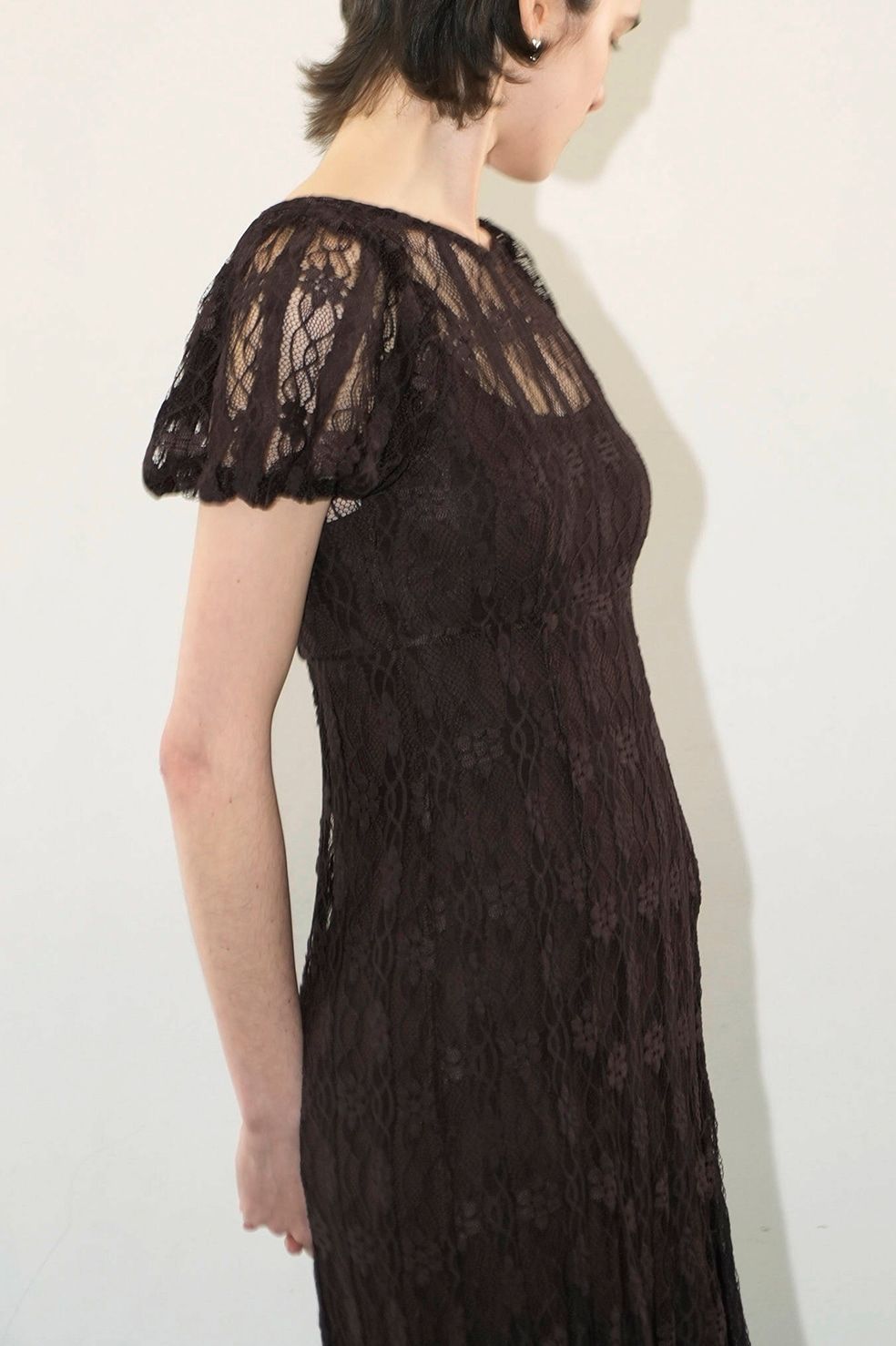 CLANE - レース ミニパフ ワンピース - LACE MINI PUFF SLEEVE