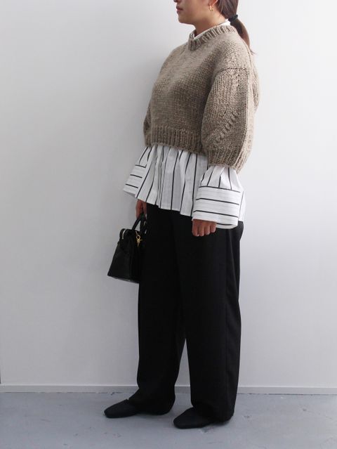 バルキーな印象 CLANE の最新レイヤードコーデ