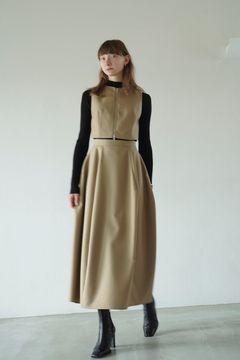 スリーウェイ ジップ セット ワンピース - 3WAY ZIP SET ONEPIECE - BEIGE