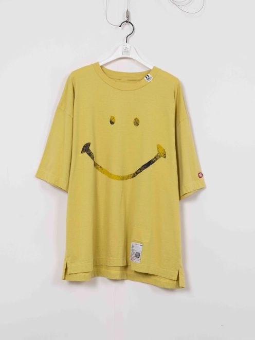 スマイリーフェイス プリントティーシャツ - smily face PT Tee - YELLOW