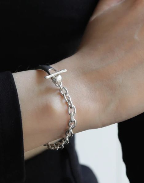 カフチェーンブレスレット シンプル デザイン ユニセックス アクセサリー
