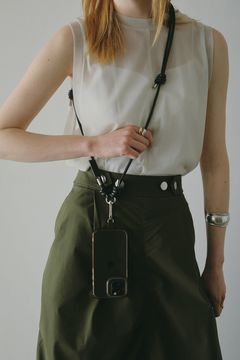 ITTI×MANOF HERRIE PHONE STRING - スマートフォンケース用ボディストラップ - BLACK