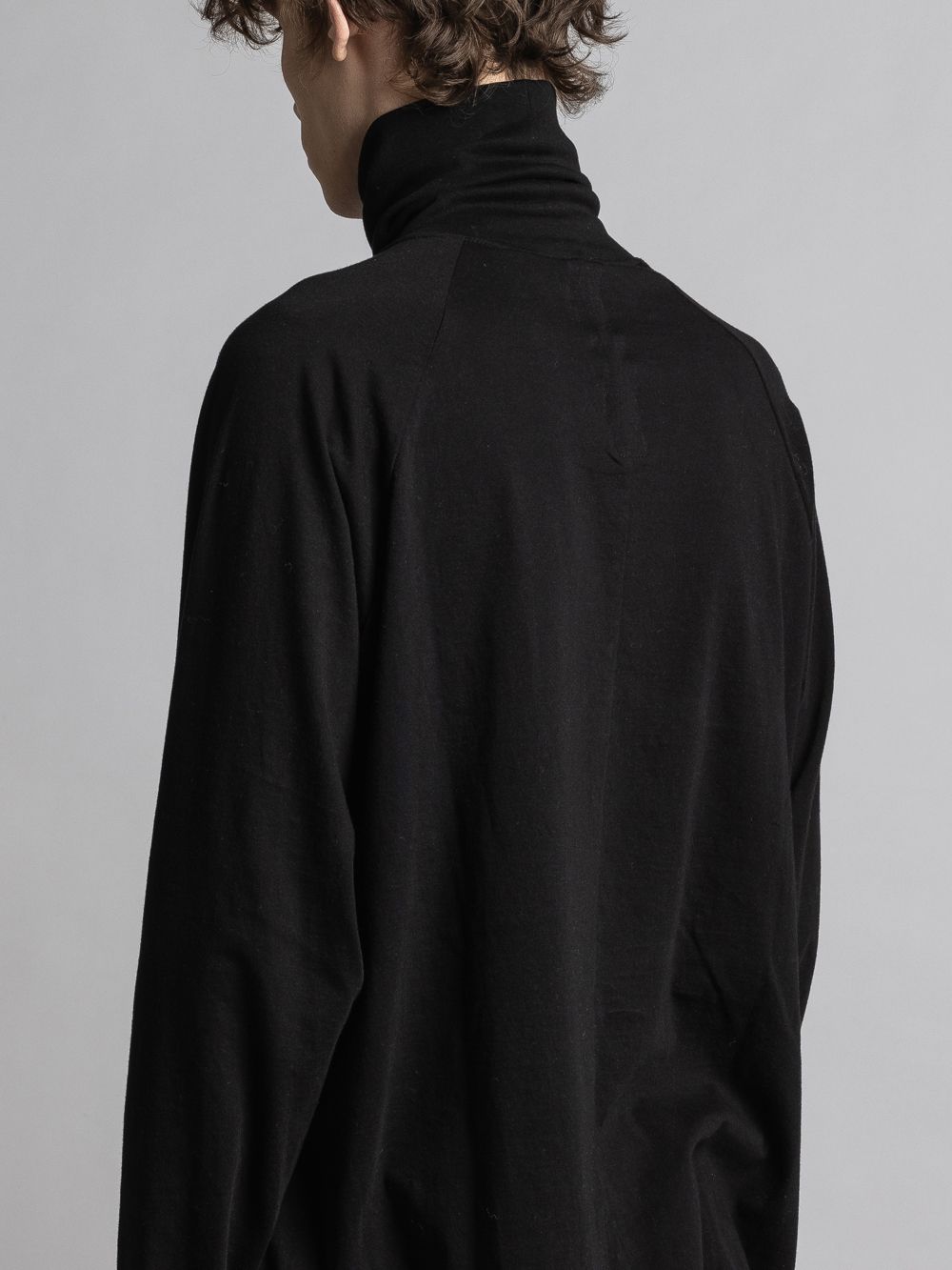 タートルネックカッソー - 40/- soft jersey Turtle necked T BLACK