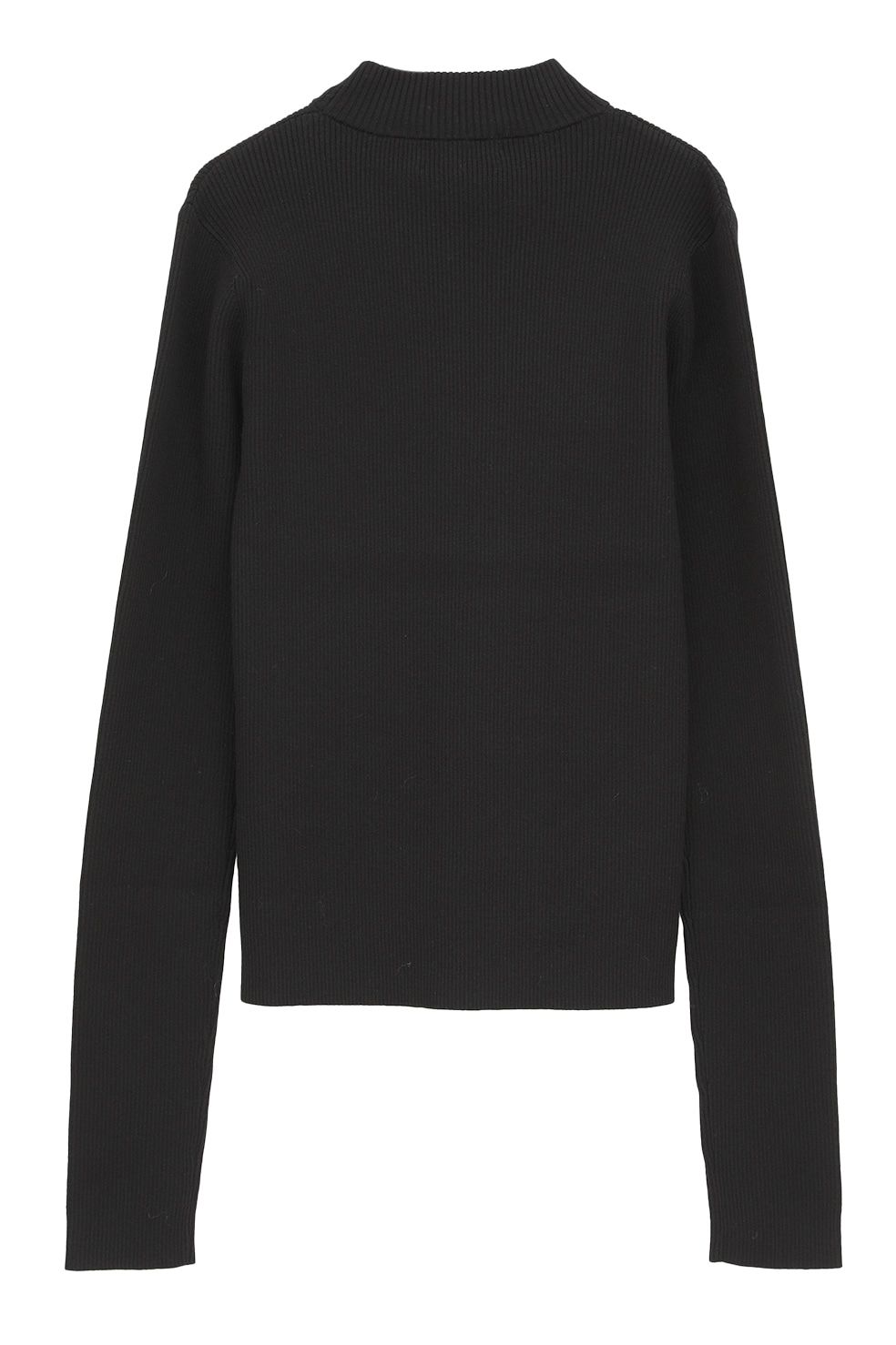 ハイネックリブニット	｜ H/N RIB KNIT TOPS (BLACK)