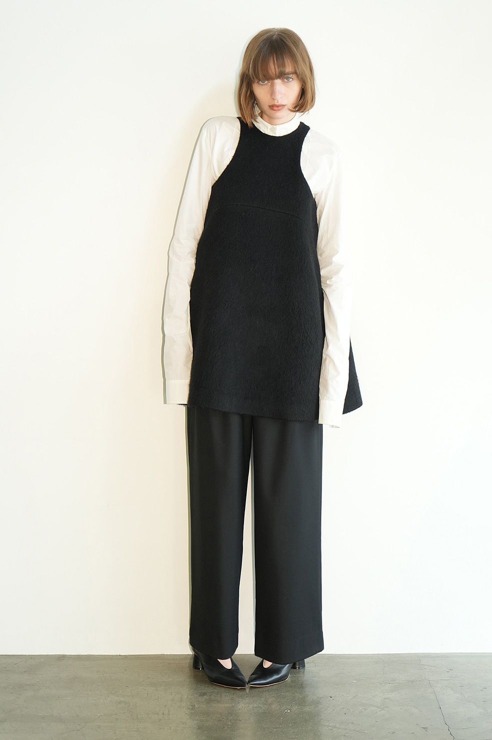 CLANE - ウールベーシックタックパンツ - WOOL BASIC TUCK PANTS