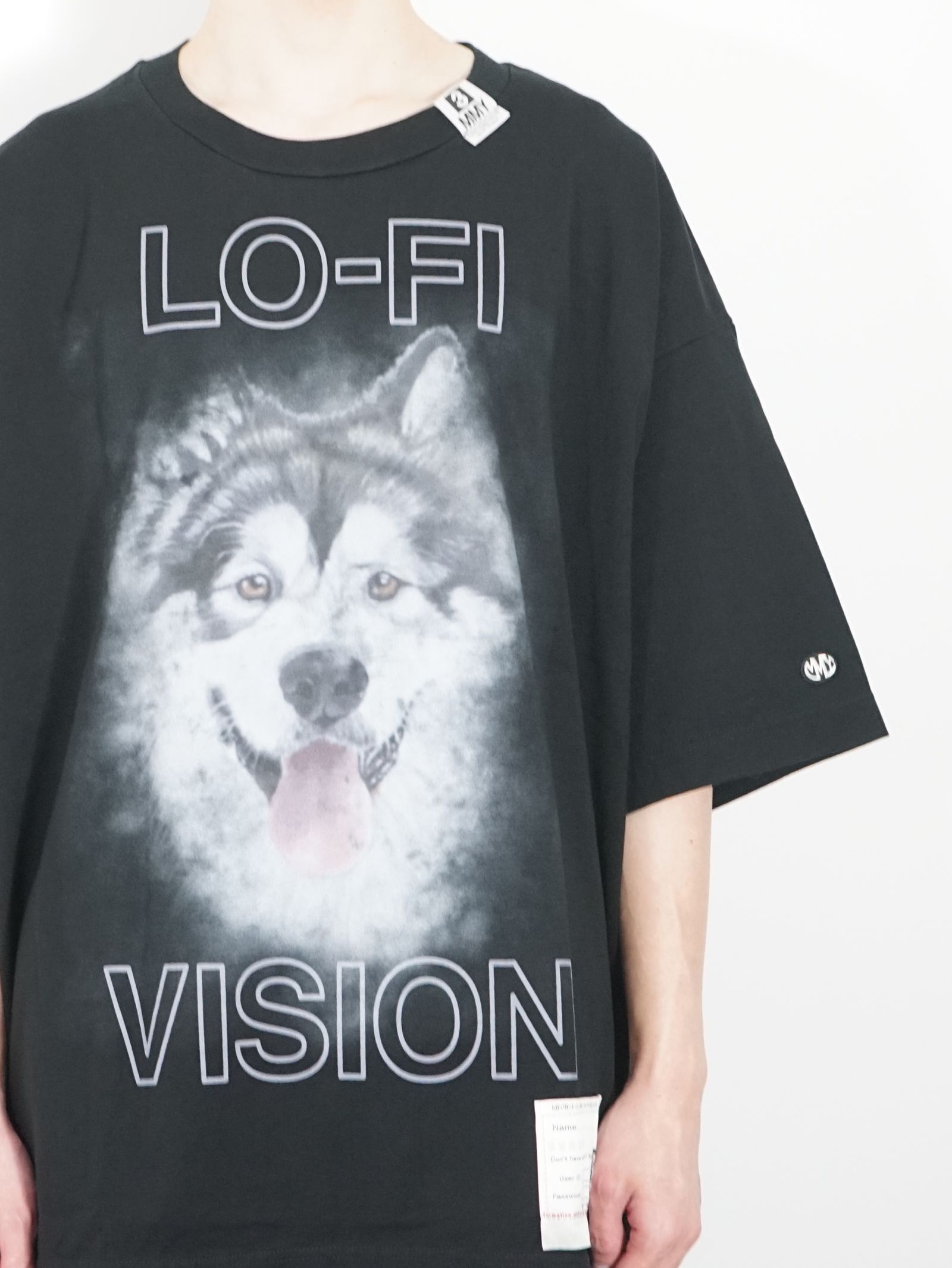 ドッグプリントTシャツ - Dog Printed T-shirt - BLACK
