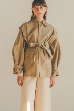 2WAY MILITARY JACKET - BEIGE